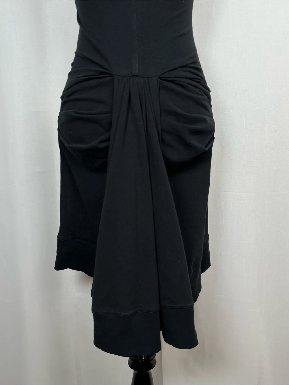 Betsey Johnson Vintage Bustle Back Dress Black Size P Victorian Steampunk Gothic